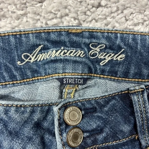 American Eagle Jeans Womens 8 Artist Stretch Regular Classic Casual Basic Denim - Picture 2 of 5